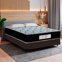 Ver imagem 2 de Cama Box Casal Sintético + Colchão Molas Ensacadas Sereneprime Sonnolux 138x188x65 Cor:marrom