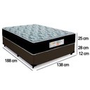 Ver imagem 4 de Cama Box Casal Sintético + Colchão Molas Ensacadas Sereneprime Sonnolux 138x188x65 Cor:marrom