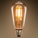 Ver imagem 1 de Lâmpada Led 4w St64 Bivolt Vintage Retrô Industrial Design Thomas Edison Filamento Led 2200k Carbon