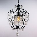 Ver imagem 1 de Lustre Candelabro Preto Pendente Cristal Acrílico LM1914
