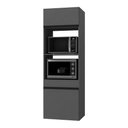 Ver imagem 1 de Paneleiro Armário Cozinha para Forno/Micro-Ondas 2 Portas Suspenso Milano Multimóveis Mp2418 Cinza