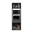 Ver imagem 2 de Paneleiro Armário Cozinha para Forno/Micro-Ondas 2 Portas Suspenso Milano Multimóveis Mp2418 Cinza