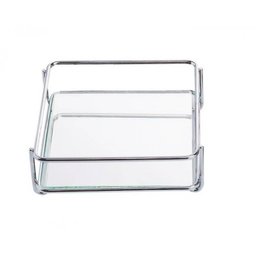 Bandeja espelhada Fence 10 x 10 cm de vidro Hara 1600 - 1