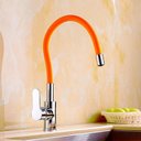 Ver imagem 1 de Torneira Misturador Monocomando Cozinha Bica Móvel Alta Colors Laranja - Premierdecor