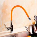 Ver imagem 3 de Torneira Misturador Monocomando Cozinha Bica Móvel Alta Colors Laranja - Premierdecor
