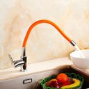 Ver imagem 2 de Torneira Misturador Monocomando Cozinha Bica Móvel Alta Colors Laranja - Premierdecor