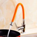Ver imagem 4 de Torneira Misturador Monocomando Cozinha Bica Móvel Alta Colors Laranja - Premierdecor