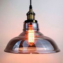 Ver imagem 1 de Pendente Retrô Fumê Industrial Vidro Loft Luminária Vintage Lustre Design Edison LM1858