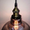 Ver imagem 2 de Pendente Retrô Fumê Industrial Vidro Loft Luminária Vintage Lustre Design Edison LM1858