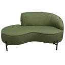 Ver imagem 2 de Sofá Curvo 3 Lugares 180cm Braço Esq. Thommy Pés Preto Linho Verde Claro - Nexta Casa