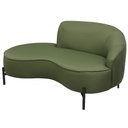 Ver imagem 4 de Sofá Curvo 3 Lugares 180cm Braço Esq. Thommy Pés Preto Linho Verde Claro - Nexta Casa