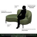 Ver imagem 5 de Sofá Curvo 3 Lugares 180cm Braço Esq. Thommy Pés Preto Linho Verde Claro - Nexta Casa