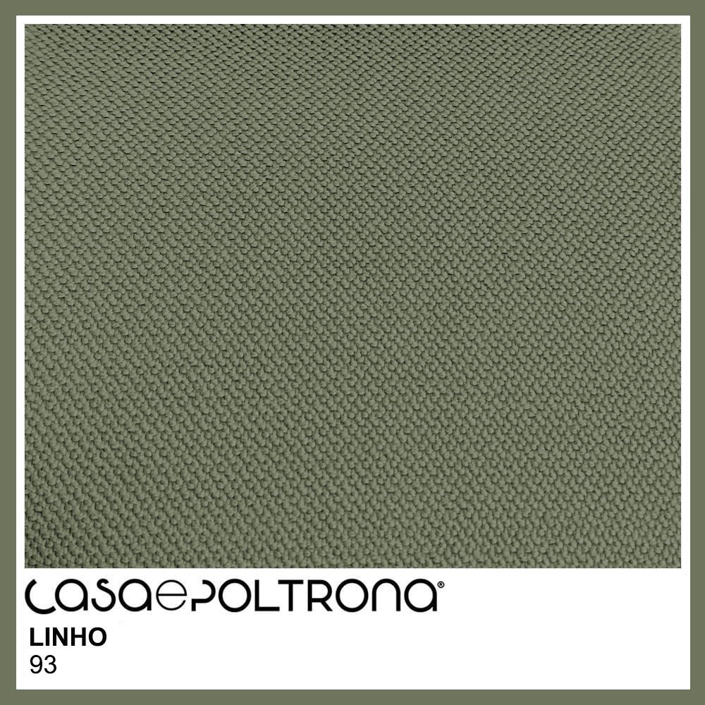 Sofá Curvo 03 Lugares 180cm Braço Esquerdo Thommy Pés Preto Fosco Linho Verde Claro - Casaepoltrona - 5