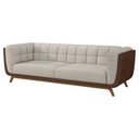Ver imagem 6 de Sofá 3 Lugares 240cm Coin Pu Marrom | Linho Off White - Sallar Home
