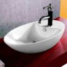Cuba de Apoio Banheiro Lavabo Sobrepor Redonda de Porcelana Cerâmica Louça C285 - Premierdecor - 2