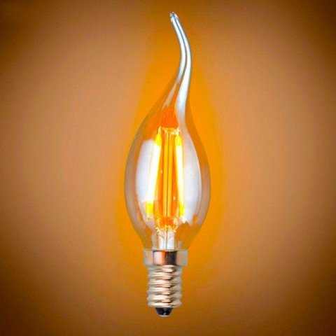 Lâmpada Led 4W C35L 220V VelaVintage Retrô E14 Industrial Design Thomas Edison Filamento LED 2200K C