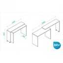 Ver imagem 7 de Escrivaninha Mesa Escritório em L ou Reta com 120cm Tampo Giratório e Rodízio Bc 31 Branca