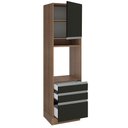 Ver imagem 4 de Torre Quente Madesa Glamy 60 cm 1 Porta 3 Gavetas Rustic/Preto Cor:Rustic/Preto