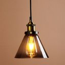 Ver imagem 2 de Pendente Retrô Fumê Industrial Vidro Loft Luminária Vintage Lustre Design Edison Lm1856