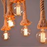 Pendente Rústico Retrô Industrial Corda Loft Luminária Vintage Lustre Design Edison LM1734 - 3
