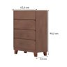 Cômoda Canela em Mdf com 4 Gavetas e Pés Madeform Castanho - 4