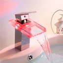 Ver imagem 3 de Misturador Monocomando Torneira LED Cascata Vidro Banheiro Lavabo Colors - Máxima Metais