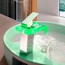 Ver imagem 2 de Misturador Monocomando Torneira LED Cascata Vidro Banheiro Lavabo Colors - Máxima Metais