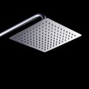 Ver imagem 1 de Ducha Quadrada 25x25 Inox SUS304 25cm Borda Fina com Braço - Máxima Metais