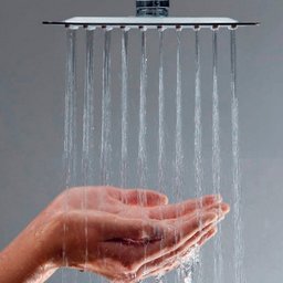 Ducha de Teto Quadrada 25x25 Inox SUS304 25cm Borda Fina com Braço Quadrado - Máxima Metais - 2