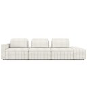 Ver imagem 5 de Sofá Ilha e Puff Sala Living 395cm Siesta M22 Bouclê Bege Claro - Mpozenato