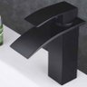 Misturador Monocomando Torneira Cascata Banheiro Lavabo Kronos Preta- Máxima Metais - 1