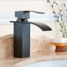 Misturador Monocomando Torneira Cascata Banheiro Lavabo Kronos Preta- Máxima Metais - 3