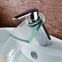 Ver imagem 1 de Misturador Monocomando Torneira Cascata Vidro Banheiro Lavabo Luna - Máxima Metais
