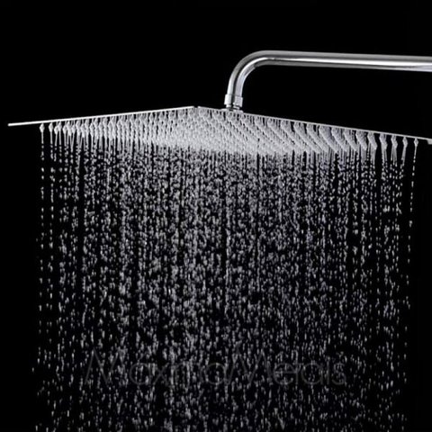 Ducha Quadrada 40x40 Inox SUS304 40cm Borda Fina com Braço - Máxima Metais
