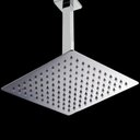 Ver imagem 1 de Ducha de Teto Quadrada 20x20 Inox SUS304 20cm Borda Fina com Braço Quadrado - Máxima Metais
