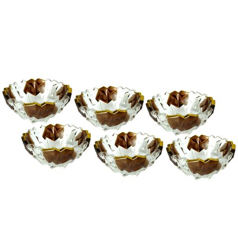 Jogo com 6 Bowl para Sobremesa Dourado - 28x38x21cm Prime Home Decor 36964