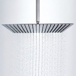 Ducha de Teto Quadrada 40x40 Inox SUS304 40cm Borda Fina com Braço Quadrado - Máxima Metais - 1