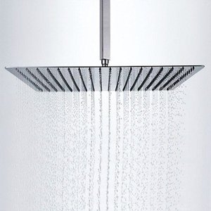 Ducha de Teto Quadrada 40x40 Inox SUS304 40cm Borda Fina com Braço Quadrado - Máxima Metais