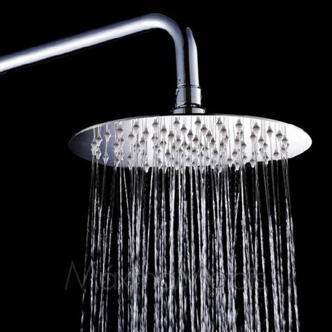 Ducha Redonda 25x25 Inox 25cm Borda Fina com Braço - Máxima Metais