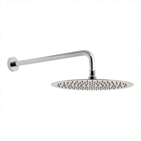 Ducha Redonda 40x40 Inox 40cm Borda Fina com Braço - Máxima Metais