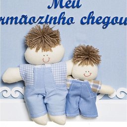 Quadro Arabesco Menino com Irmãozinho Quarto Bebê Menina Menino - 2