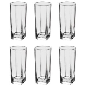 Conjunto de Copo de Vidro Square com 6 Peças 250ml - D1050 - Dolce Home