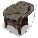 Ver imagem 3 de Conjunto de Sofá Fibra Sintética 19 - 1 Sofá 2 L + 2 Poltronas + 1 Mesa Centro - Tecido Duna Fendi