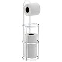 Ver imagem 1 de Suporte Porta Papel Higiênico De Chão Parede Aço Papeleira Cromado