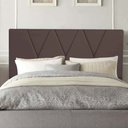 Ver imagem 3 de Cabeceira Estofada King 195CM Jade Courino Marrom - D A DECOR D&A Decor