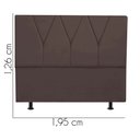 Ver imagem 2 de Cabeceira Estofada King 195CM Jade Courino Marrom - D A DECOR D&A Decor