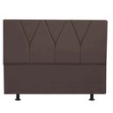 Ver imagem 1 de Cabeceira Estofada King 195CM Jade Courino Marrom - D A DECOR D&A Decor