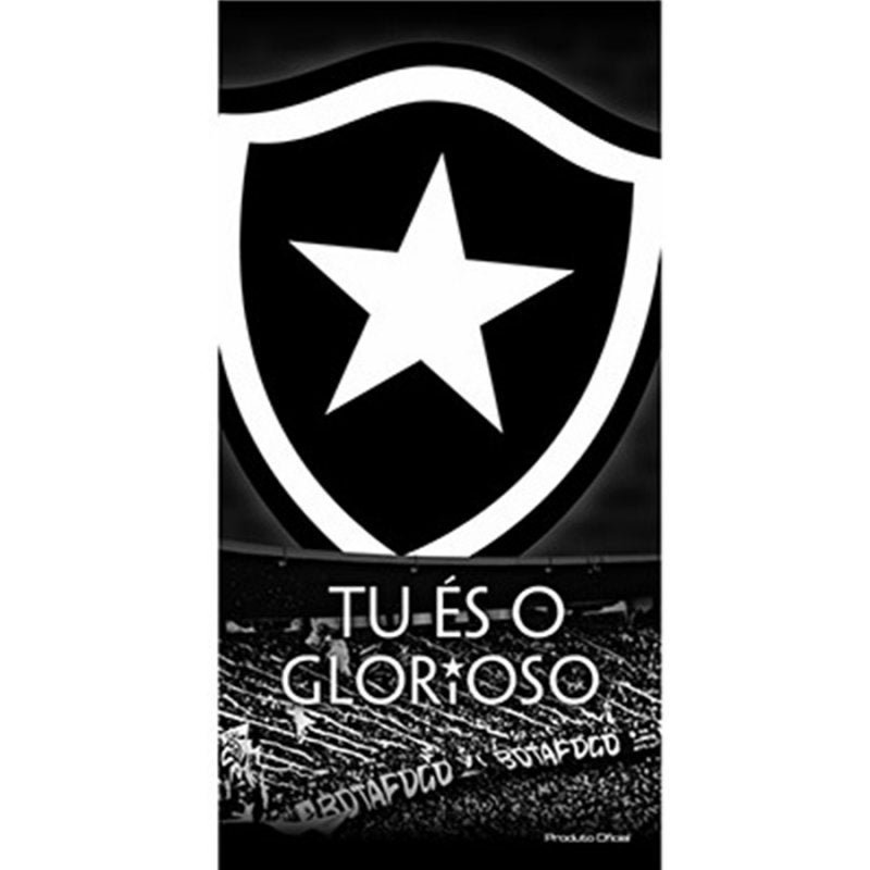 Toalha de Time Buettner Veludo Estampado Torcida Botafogo