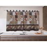 Cortina cozinha oxford estampado 160x120 com alças - 1