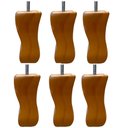 Ver imagem 1 de Kit 06 Pés de Madeira Torneados Provençal V01 Luis Xv Mel 13 Cm Móveis - Inoviza